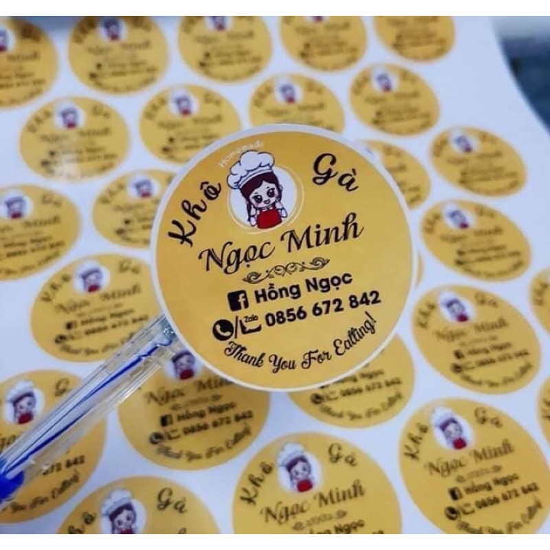 Nhận In Tem Logo Dán In Theo Yêu Cầu