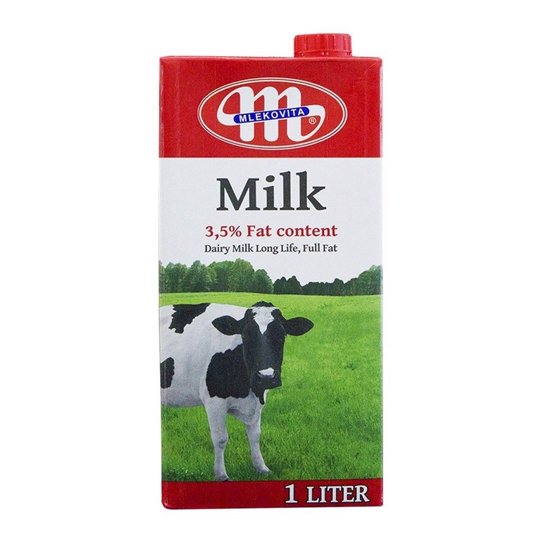 Sữa tươi không đường Mlekovita Ba Lan hộp 1L