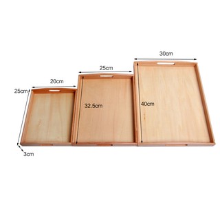 Giáo cụ Montessori - Khay gỗ Mon nhiều kích cỡ - 3 kích thước