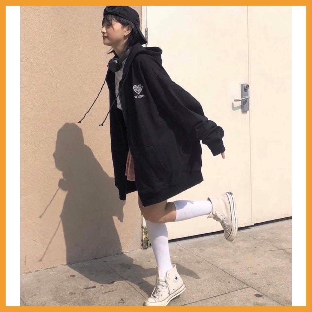 Áo Khoác nỉ Hoodie TRÁI TIM HEART Unisex chữ thêu cá tính có up hình thật trong mục bảng màu | BigBuy360 - bigbuy360.vn