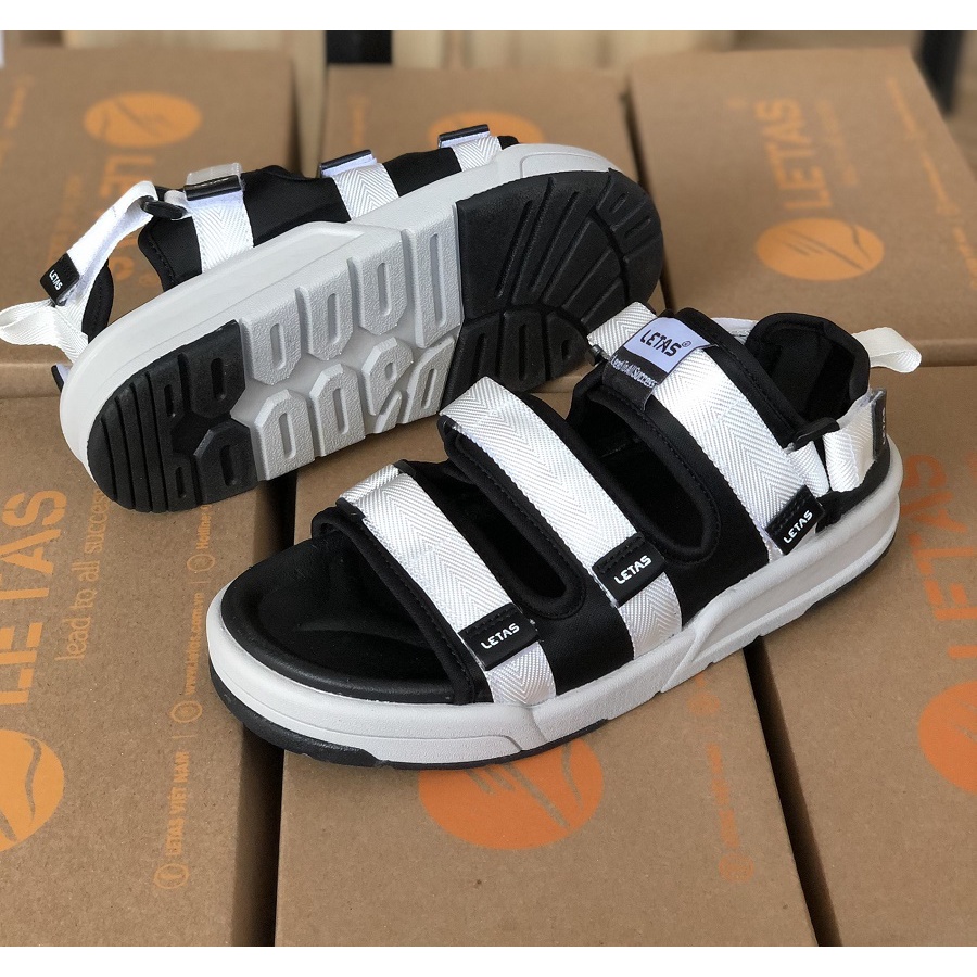 Sandal Đế Cao D1001 Letas trắng đen