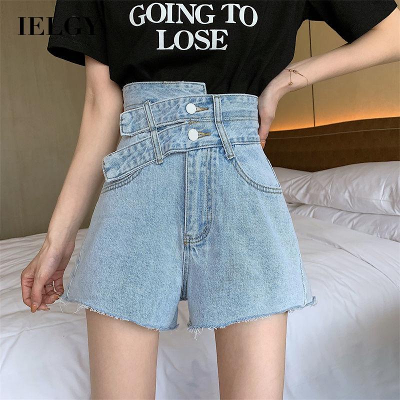 Quần Short denim Dáng Chữ A Lưng Cao Cỡ Lớn Phong Cách Hàn Quốc Thời Trang Cho Nữ