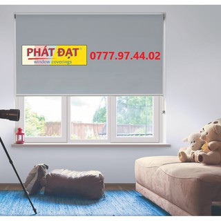(Rèm ngang 2.0m) Rèm cửa, màn sáo, rèm sáo cuốn 6 màu, vải trơn 2 mặt chống nắng 100%