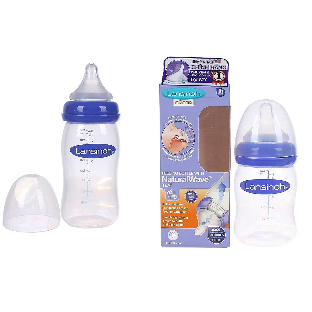 Bình sữa PP Lansinoh đơn 160ml - 240ml chính hãng