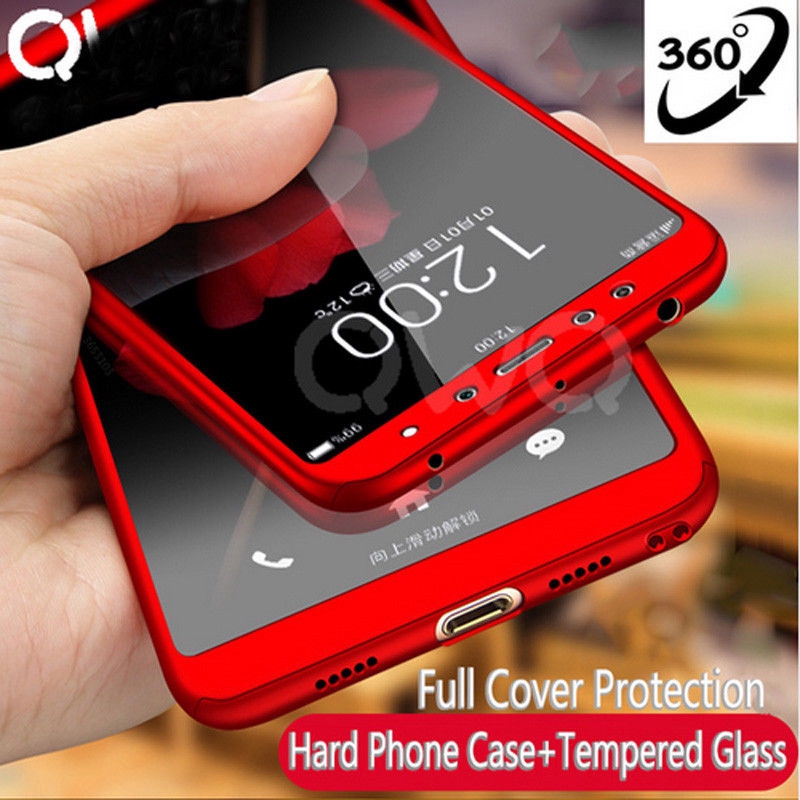 360° Full Cover Case + Tempered Glass for Samsung Galaxy J2 J3 J5 J7 Pro