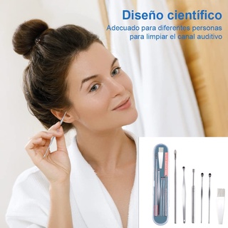 Bộ dụng cụ làm sạch tai xoắn ốc, chất tẩy rửa tai, thuốc chữa, dễ vệ sinh, 6 chiếc.