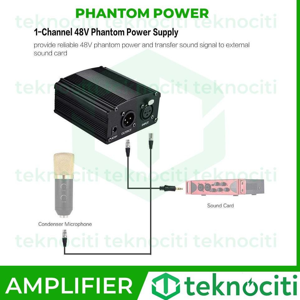 Bộ Nguồn Phantom Micro 1 48v Cho Bm800 Bm700 Bm8 Bm900 + Xlr Cabl