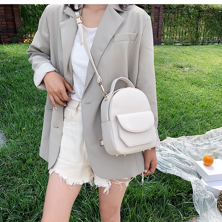 Balo mini nữ kiểu dáng basic thích hợp đi làm đi học, phong cách trẻ trung cá tính thời trang 2022 đeo chéo đeo lưng