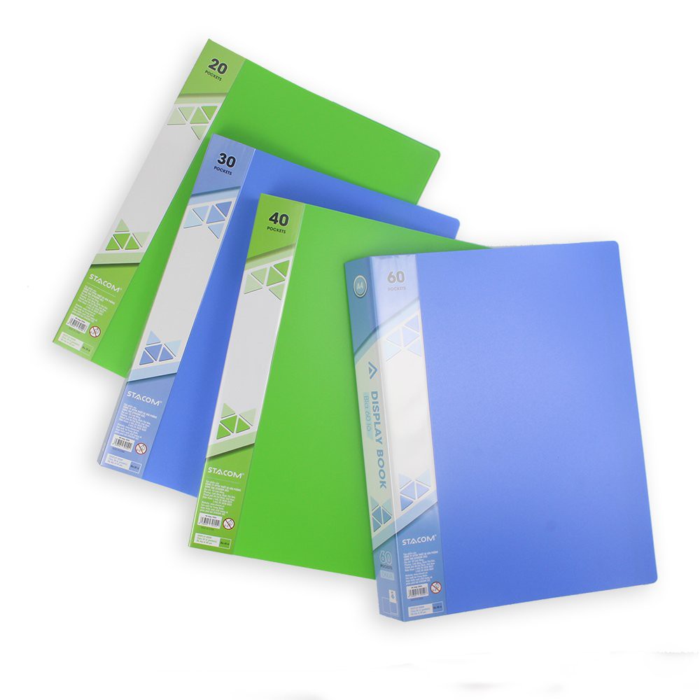 ( 5 Cái ) Cặp File Bìa Lá Stacom 20/40/60 Trang