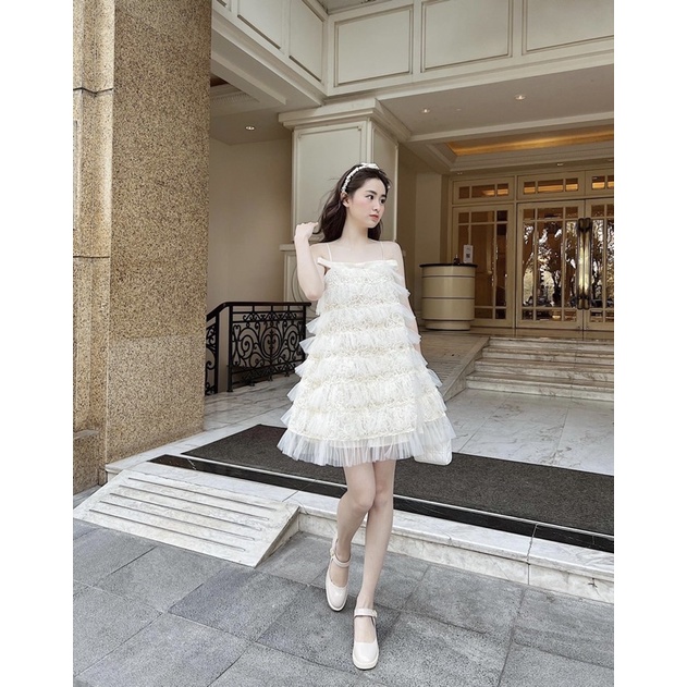 Aly Dress - Váy bồng tầng tơ công chúa