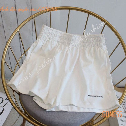 Quần sooc nữ Goness cạp chun chất đũi mềm dáng thể thao cho phái đẹp QS009 | BigBuy360 - bigbuy360.vn