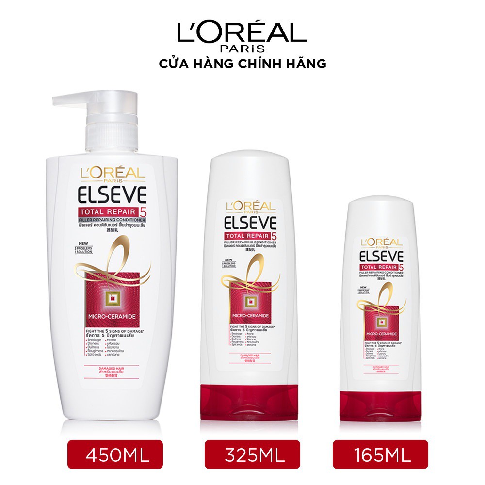 Dầu xả Phục Hồi Tóc L'oreal Paris Elseve Total Repair 5 Repairing Conditioner 165ml / 325ml | BigBuy360 - bigbuy360.vn