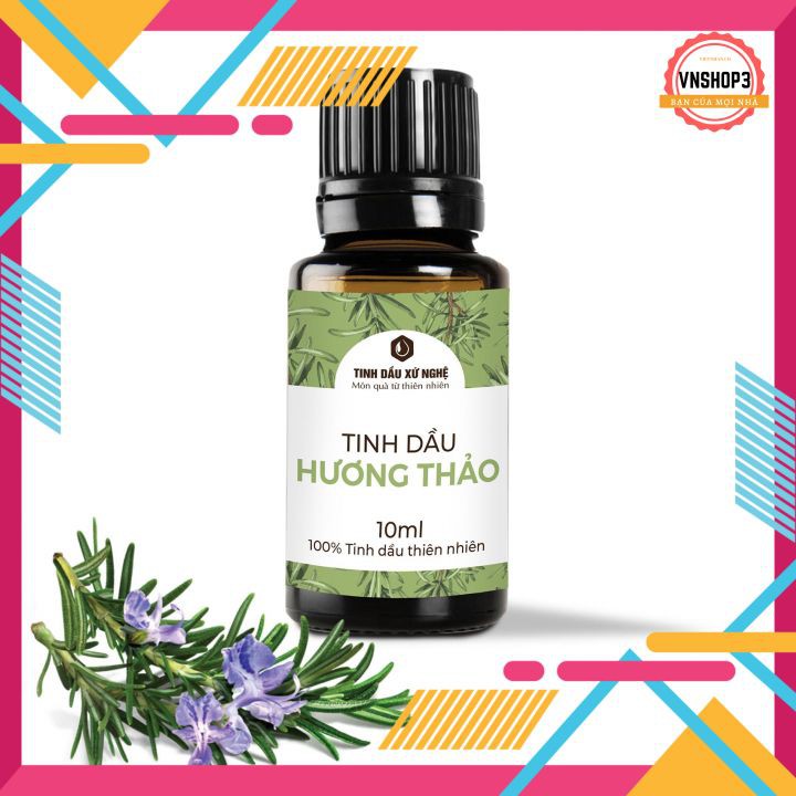 [FREESHIP] Tinh Dầu Hương Thảo Xông Mặt Trị Mụn Thơm Phòng Giảm Căng Thẳng Chăm Sóc Tóc Cải Thiện Trí Nhớ Khử Mùi 10ml