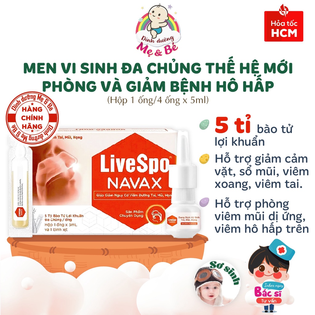 Xịt mũi Livespo Navax chuyên dụng - Bảo vệ hô hấp F1