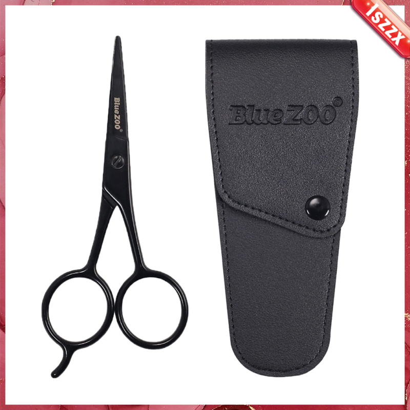 Men Women, Professional Barber Salon Edge Hair Cutting Scissors/Shears, Stainless Steel Beard Mustache Scissors, For Grooming and Trimming Facial Hair