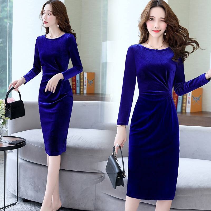 Váy Nhung Thời Trang Dáng Ôm Thanh Thoát Cho Nữ | BigBuy360 - bigbuy360.vn