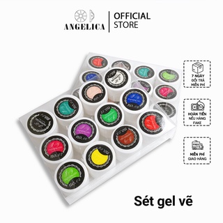 Set 12 Hũ Gel Vẽ Nail Siêu Đặc Lên Màu Chuẩn Trang Trí Móng ANGELICA SGV
