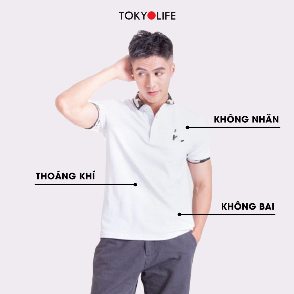 [Mã WABRTKL12 giảm 10% đơn 250K] Áo Polo Nam TOKYOLIFE cổ Đức phối màu E7POL002G | BigBuy360 - bigbuy360.vn