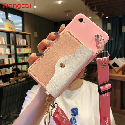 OPPO Realme C11 6i X50 6 5 Pro 5 5s 5i C3 Q Reno 4 3 Pro Realme C2 OPPO A1K Phone Case Cute Wallet Card Package Coin Purse Lanyard Soft Case Cover | BigBuy360 - bigbuy360.vn