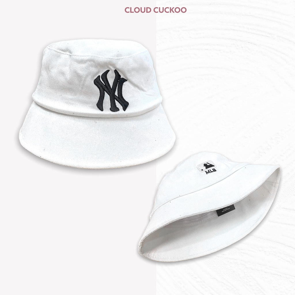 Mũ Bucket Hat Xô Nhung Gân Tăm Thêu Chữ NY Tinh Tế Hàng Loại 1 - Mã Số: MBK0508