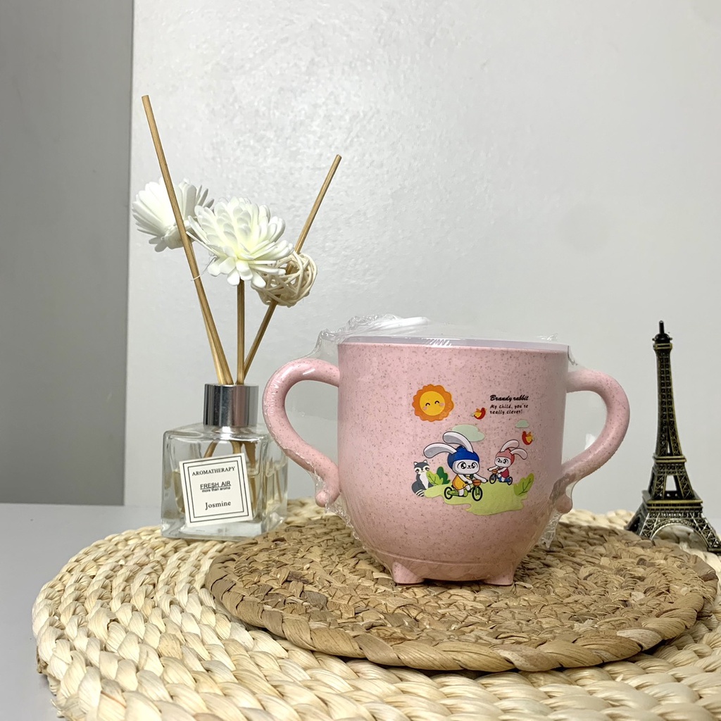 Bình uống nước cho bé, Cốc uống nước lúa mạch kèm ống hút 27ml