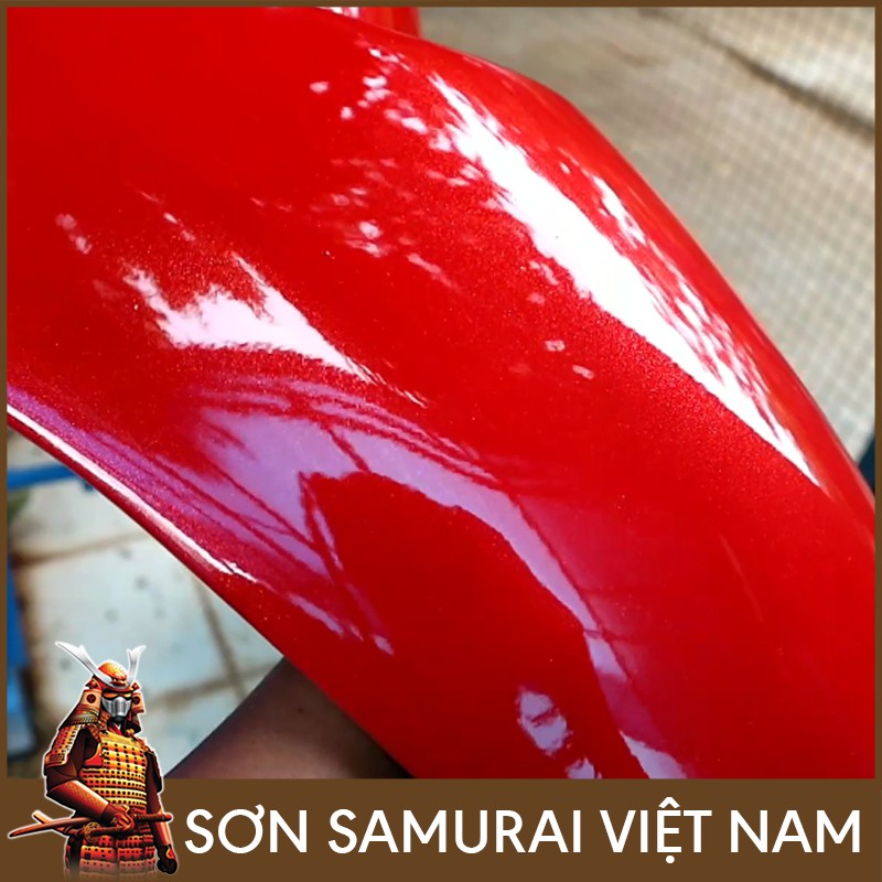 Màu Đỏ Ánh Kim Sơn Samurai - Combo Màu Đỏ 1108 Sơn Xịt Samurai