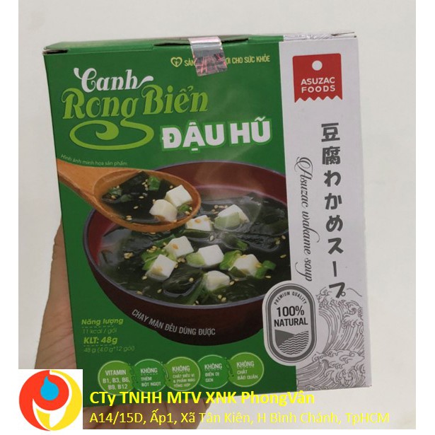 (HCM) Canh Rong Biển ASUZAC Hến/ Miso/Thịt Bò/Tôm/ Đậu Hủ