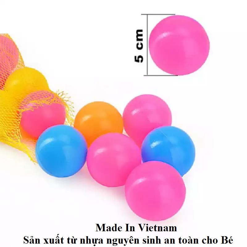 Bóng Nhựa 50 Trái - An Toàn Làm Từ Nhựa Nguyên Sinh (Made In Vietnam)