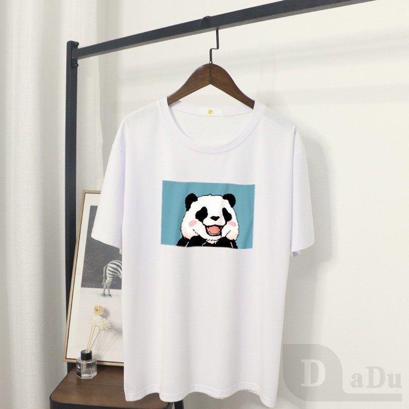 Áo Thun Tay Ngắn Cổ Tròn Dáng Rộng In Họa Tiết Hoạt Hình Thời Trang Cho Nữ Size S-3XL
