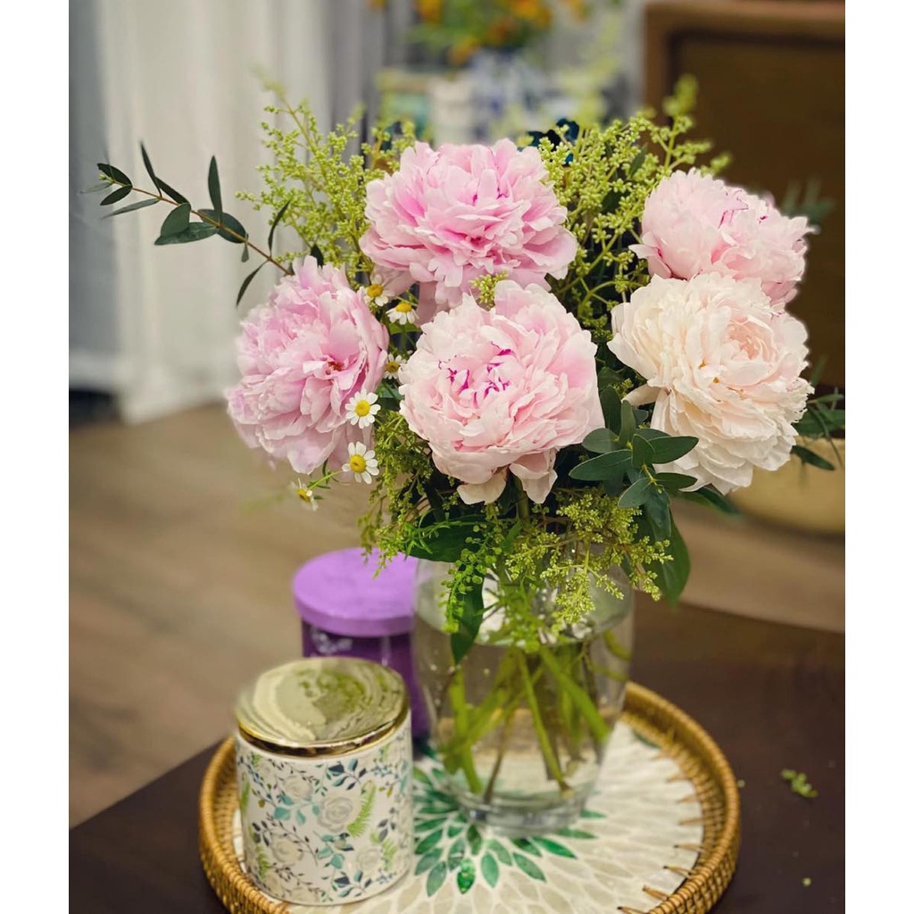 Khay mây khảm trai ,khay mây tre đan cao cấp, khay mây đựng đồ đa năng, Mâm khảm trai decor kích thước D30 D40 D50