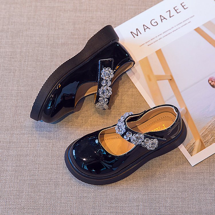 Giày Búp Bê Da Bóng Màu Trơn Size 37 38-18 Cho Bé Gái