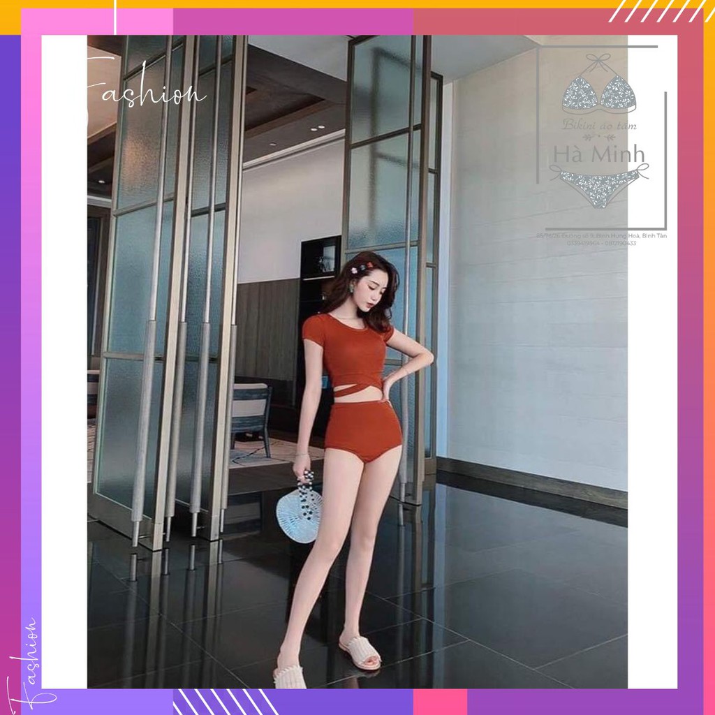 [Xưởng May Bikini Hà Minh] Bikini, Đồ Bơi Đi Biển Hai Mảnh Cam Hàn Quốc KG0520