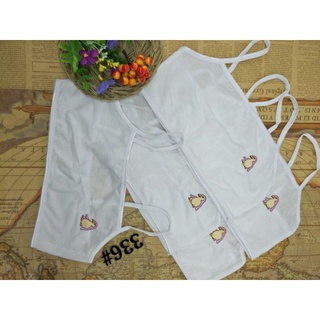 Áo lá học sinh thêu hình cánh cụt 336