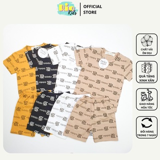 Bộ quần áo thun cộc tay Minky Mom chất cotton in chữ cho bé từ 7 đến 19kg mặc ở nhà - Riokids CT5