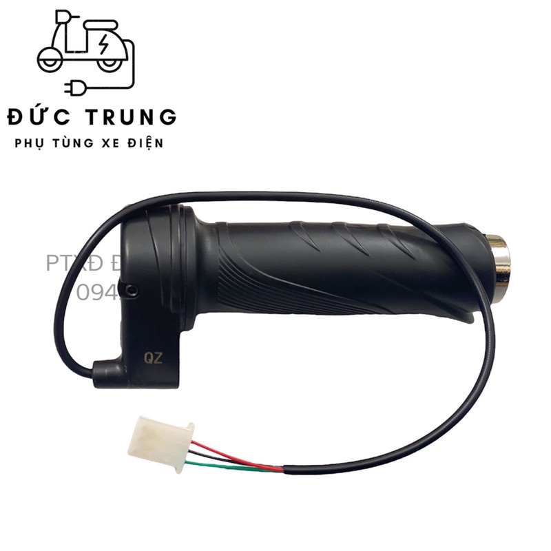 TAY GA XE ĐIỆN KHÔNG NÚT, ĐEN TRƠN DÀNH CHO XE CÓ BÀN ĐẠP, XE CỎ