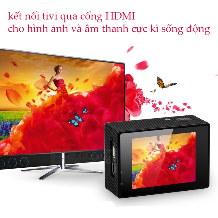 Camera Hành Trình Sports 4K Ultra Hd Wifi,Độ Phân Giải 1080P Full HD .Chống Rung Lắc,Chống Nước | BigBuy360 - bigbuy360.vn