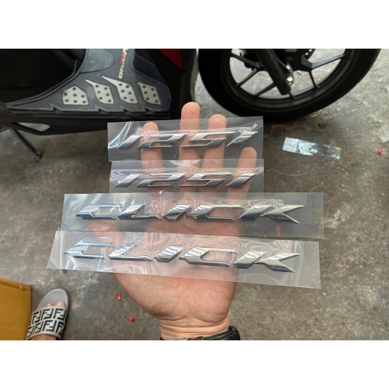 [FREE SHIP] Tem Click 150i Chữ Nổi Zin Chính Hãng Thailand 🇹🇭