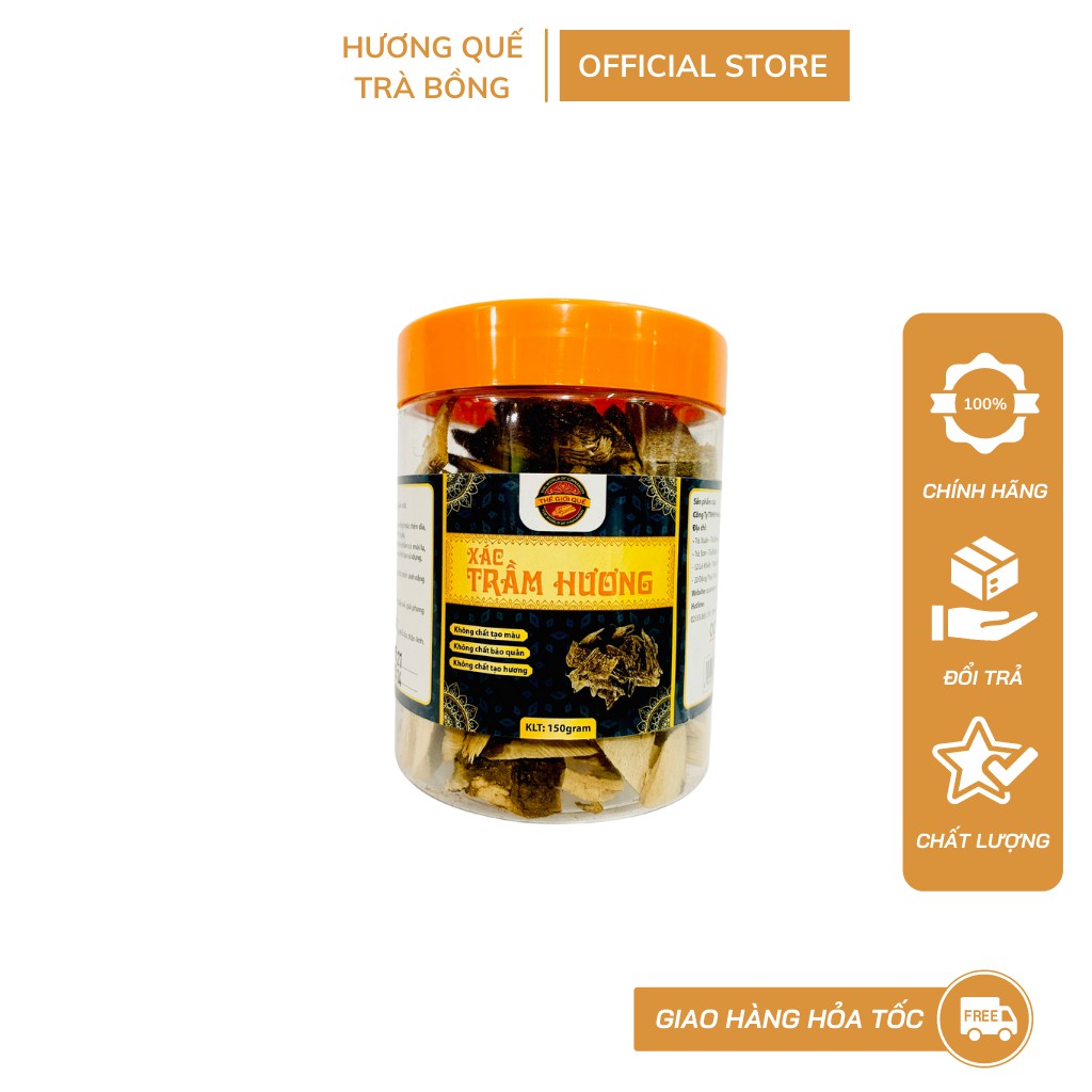 Xác Trầm Hương Xông, Hương Quế Trà Bồng 150gram