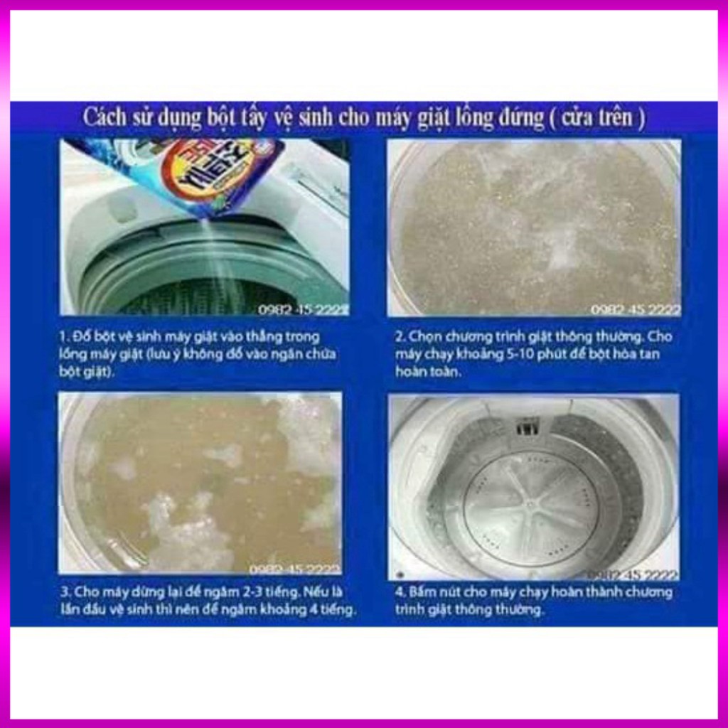 Tẩy Lồng Máy Giặt Gói 450G