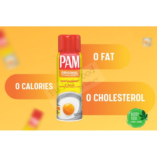 Dầu ăn kiêng Pam original 12 oz eat clean, ăn kiêng, tiểu đường, keto diet, gymer hơn 1200 lần xịt