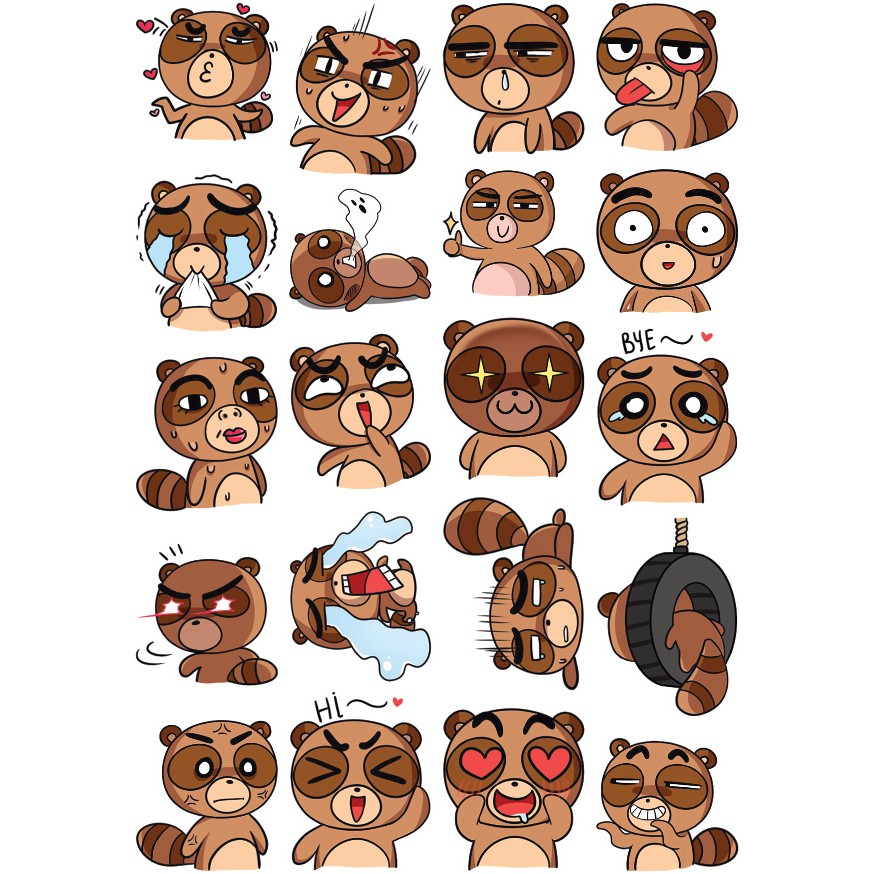 Sticker Chồn Mặt Lầy