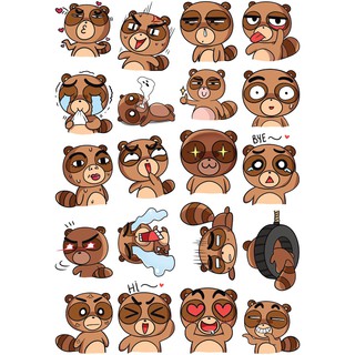 Sticker Chồn Mặt Lầy