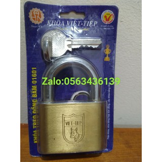 Ổ khóa việt-tiệp - khóa treo đồng bấm 01601