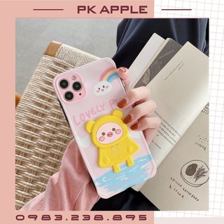 ốp iphone - ốp lưng lợn váy vàng trong làng cắm sừng 3d hàng cao cấp