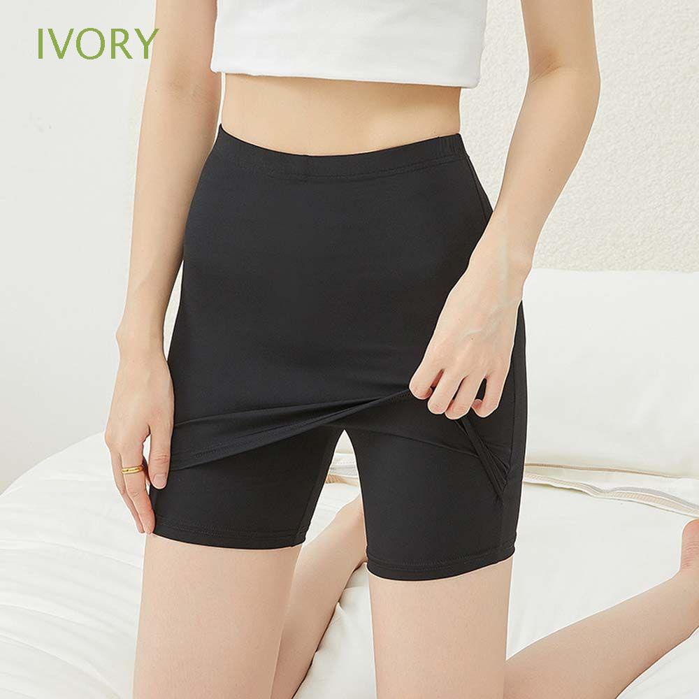 IVORY Comfortable Women's Shorts Boxer Sexy Boyshort Underpants Girls Safety Briefs Lingerie Seamless Summer Double Layer Breathable High Waist Traceless Safety Short Pants/Multicolor