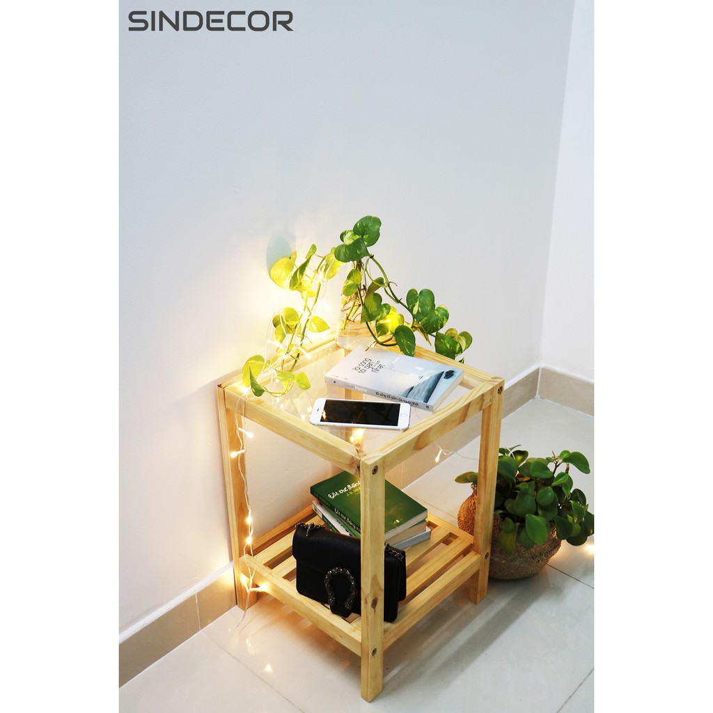 Kệ đầu giường (TẶNG KÈM KÍNH) - Kệ đầu giường Gương 2 Tầng Đa Năng - Sindecor | BigBuy360 - bigbuy360.vn