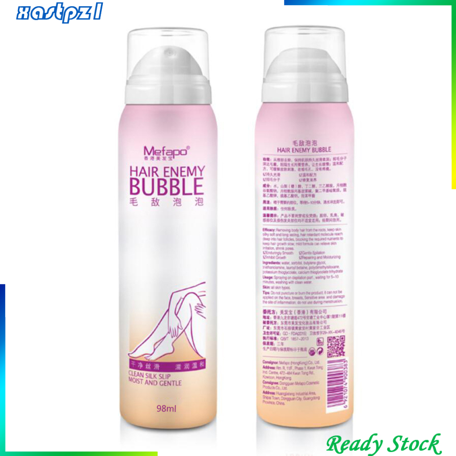 [Ready Stock]Hair Removal Cream No Damage Pain Mousse Spray Foam Creams Depilatories 98ml