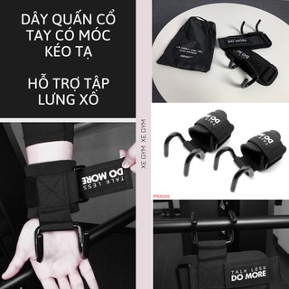 Dây quấn cổ tay có móc kéo tạ Aolike - Hỗ trợ tập Gym lưng xô