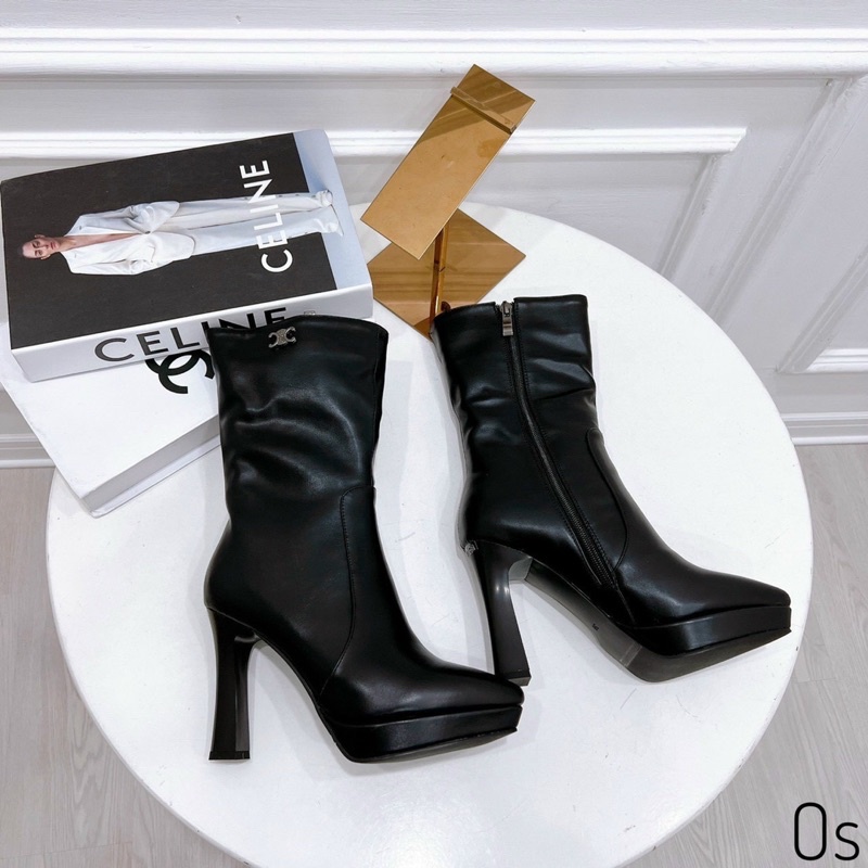 SIÊU HOT - Boot Da Siêu Sang Chảnh Gót Cao 10cm Hàng Loại 1 Da Mềm