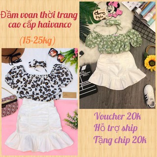 ĐẦM VÁY VẢI MỀM ĐUÔI CÁ THỜI TRANG BÉ GÁI HAIVANCO  cho bé từ 15 đến 25 KG MỀM MẠI VÀ THOÁNG MÁT ĐI HỌC ĐI CHƠI ĐỀU ĐẸP